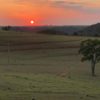 Céu com por do sol avermelhado em Brotas SP